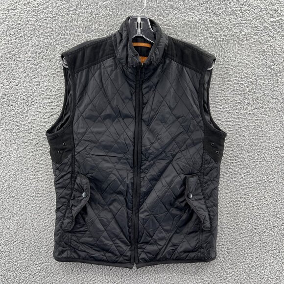 Zara Other - Zara Man Quilted Vest Mens Large Black Full Zip Wear To Wear Outdoor